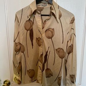70’s Tulip Print Button Down